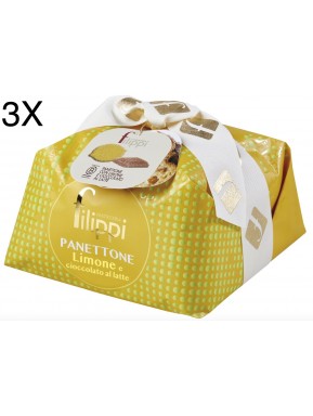 (3 PANETTONI X 1000g) Filippi - Lemon and Milk Chocolate