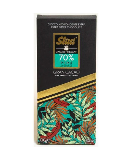 Slitti - Dark Chocolate Extra 70% - Peru' - 100g