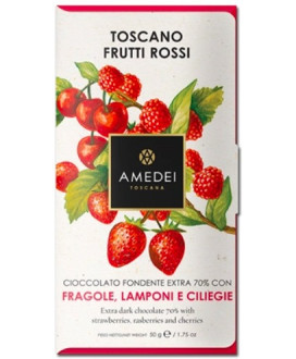Amedei Toscano Red, dark chocolate bars with red fruits - Online shop best price italian bar Amedei