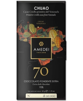 Vendita online tavolette di cioccolato Amedei Tuscany. Shop on line tavolette Amedei CHUAO, FONDENTE EXTRA 70% , cioccolato TOSC