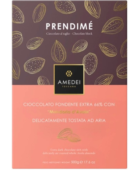 Amedei Prendimè, Dark Chocolate with almonds - online sale of Amedei Toscana chocolate bars Amedei Prendimè, Dark Chocolate with almonds - online sale of Amedei Toscana chocolate bars