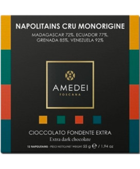 Vendita online cioccolato Amedei Tuscany. Shop on line napolitains monorigine, cioccolata fondente di altissima qualità.