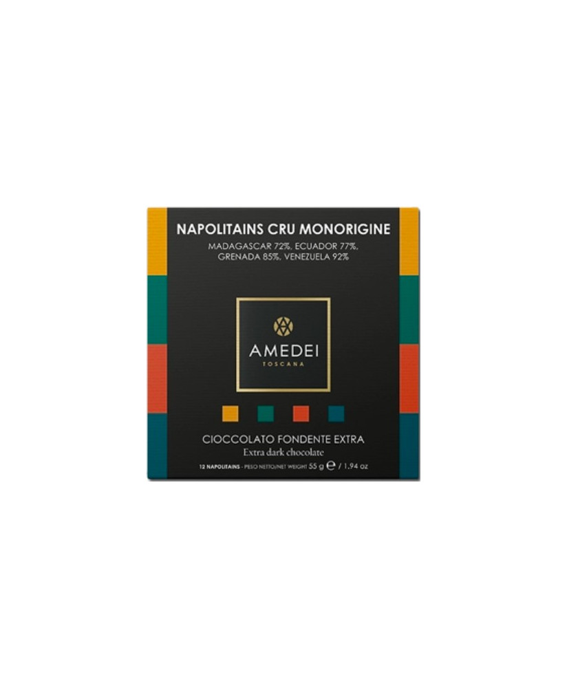 Vendita online cioccolato Amedei Tuscany. Shop on line napolitains monorigine, cioccolata fondente di altissima qualità.