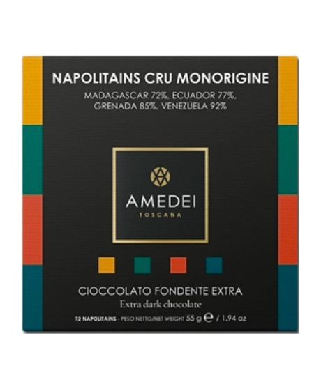 Amedei - I Cru selection - 12 Napolitains Single Origin - 55g