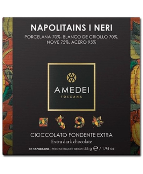 Amedei - "I Neri" selection - 12 Napolitains - 55g