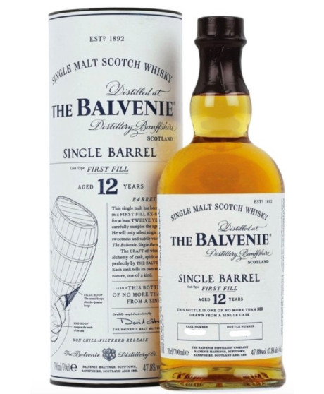 The Balvenie - Single Barrel First Fill - 12 anni - Single Malt Whisky - Astucciato - 75cl The Balvenie - Single Barrel First Fill - 12 anni - Single Malt Whisky - Astucciato - 75cl