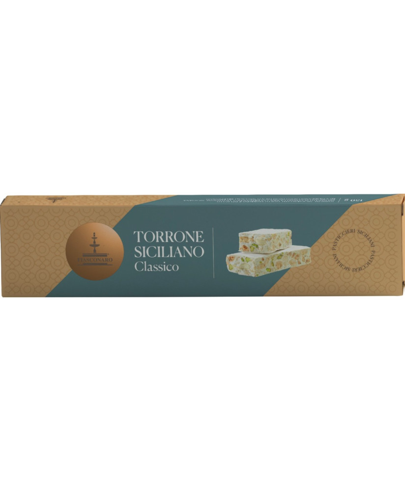 Buy online sales italian Nougat Fiasconaro Soft with almonds and pistachios. Soft Nougat homemade Fiasconaro