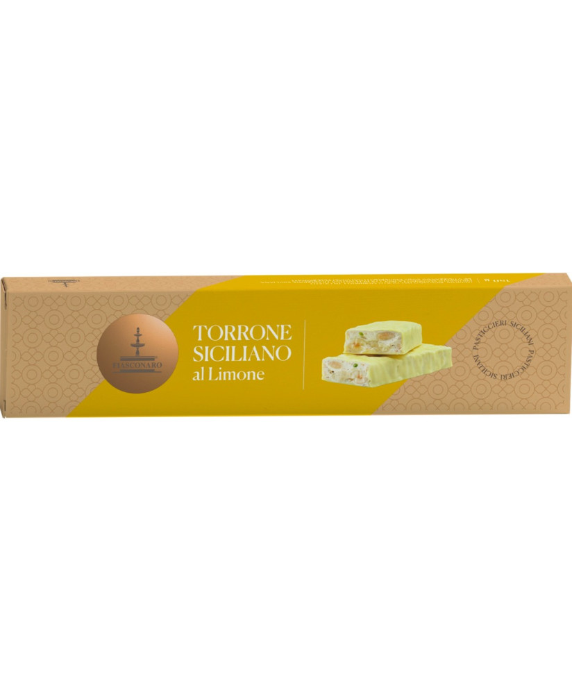 Fiasconaro - Lemon 150g - Soft Nougat Covered with Chocolate Lemon