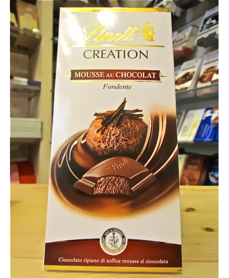 Vendita online tavolette di cioccolato Lindt & Sprüngli Creation ripiena di Mousse al cioccolato fondente. Shop on line tavolett
