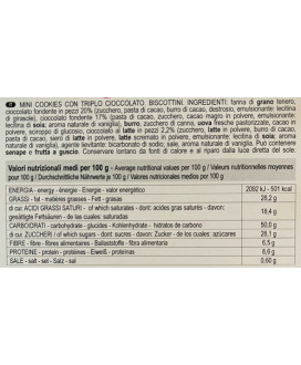 Flamigni - Mini Cookies triple chocolate, cookie wrapped individually. Online Pastry Shop Flamigni di Forlì