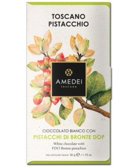 Amedei - White Chocolate with Pistachios - 50g