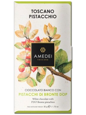 Amedei - White Chocolate with Pistachios - 50g