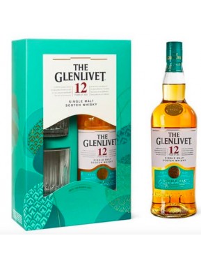Glenlivet - Double Oak Single Malt Scotch Whisky  - 12 years - Gift Box with Glasses - 70cl