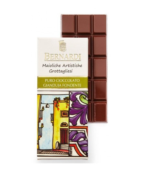 Bernardi - Tavoletta di Cioccolato Gianduia Fondente - Maioliche - 45g