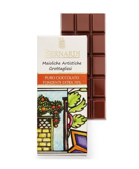 Bernardi - Tavoletta di Cioccolato Fondente 70% - Maioliche - 45g