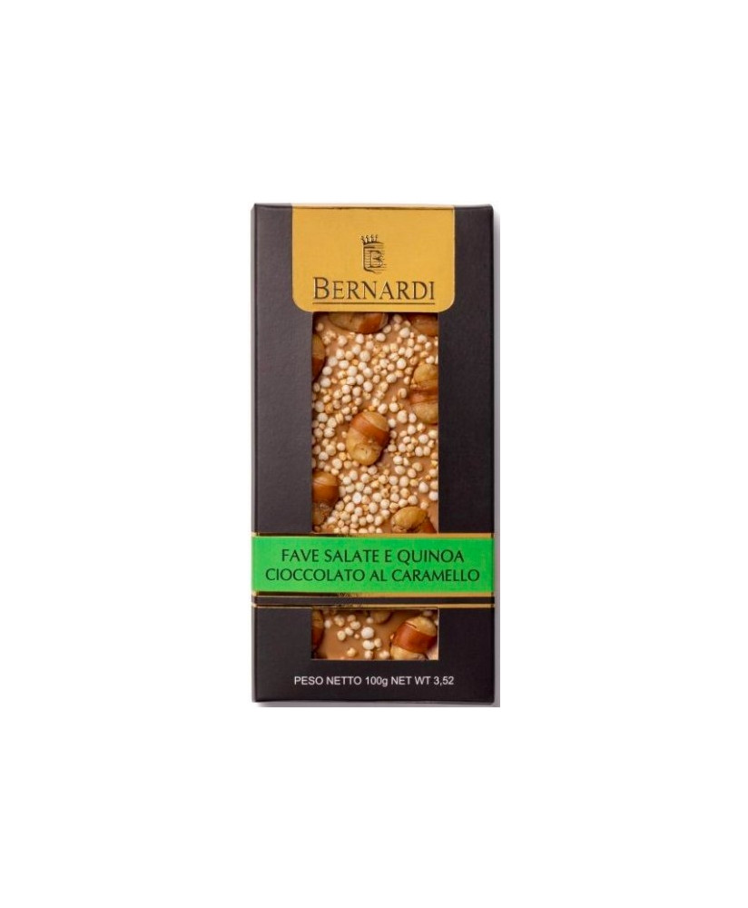 Bernardi - Tavoletta Fave Salate e Quinoa - Cioccolato al Caramello - 100g