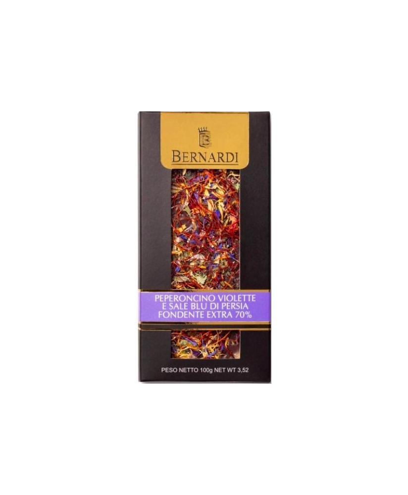 Bernardi - Tavoletta Mandorle salate e semi di lino - Cioccolato Fondente 70% - 100g