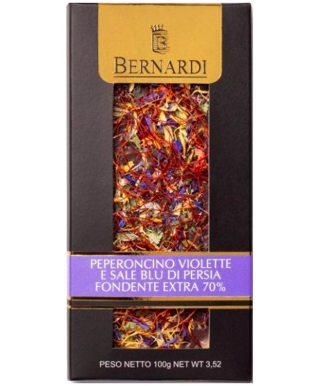 Bernardi - Salted almonds and linseeds Bar - Dark Chocolate - 100g
