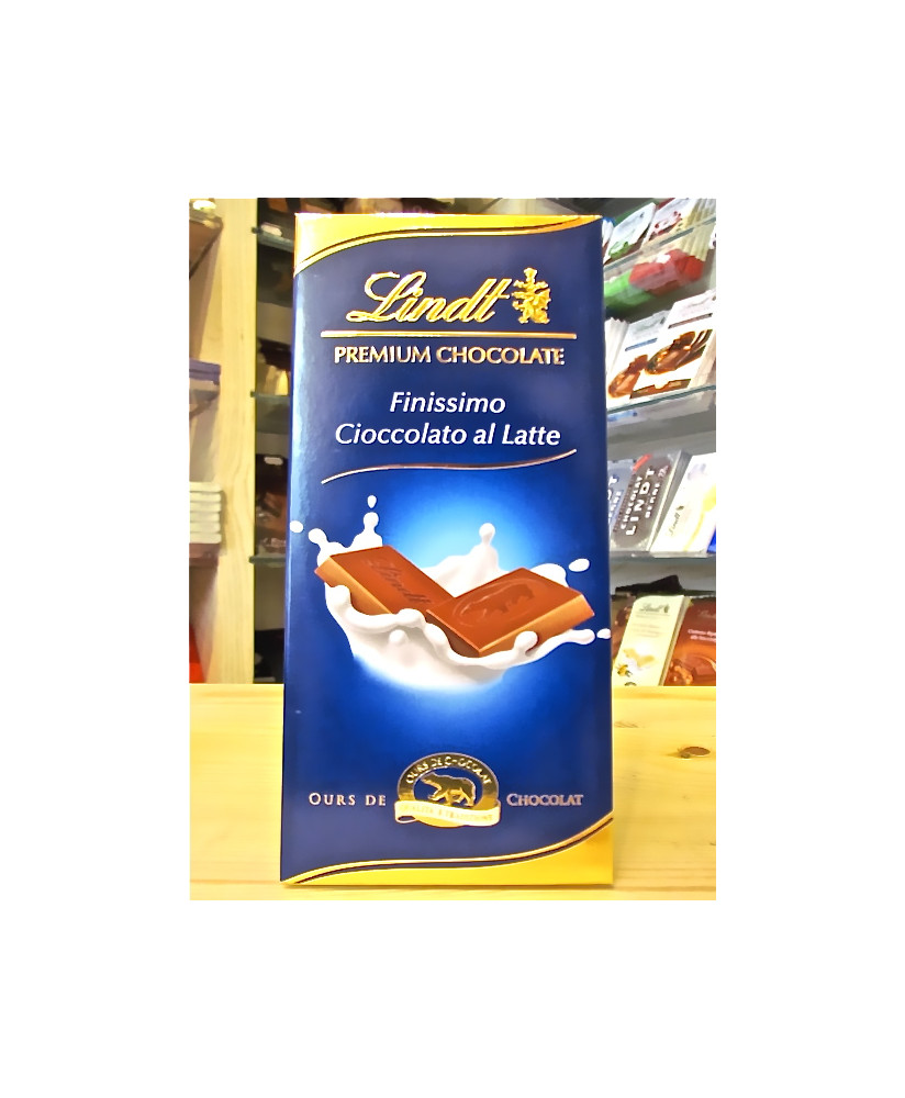 Vendita online tavolette di cioccolato Lindt & Sprüngli linea Orso al latte. Shop on line tavolette di cioccolato Lindt Ours de 