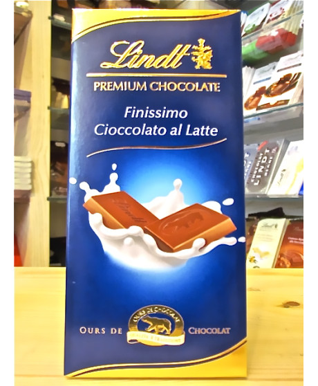 Vendita online tavolette di cioccolato Lindt & Sprüngli linea Orso al latte. Shop on line tavolette di cioccolato Lindt Ours de 