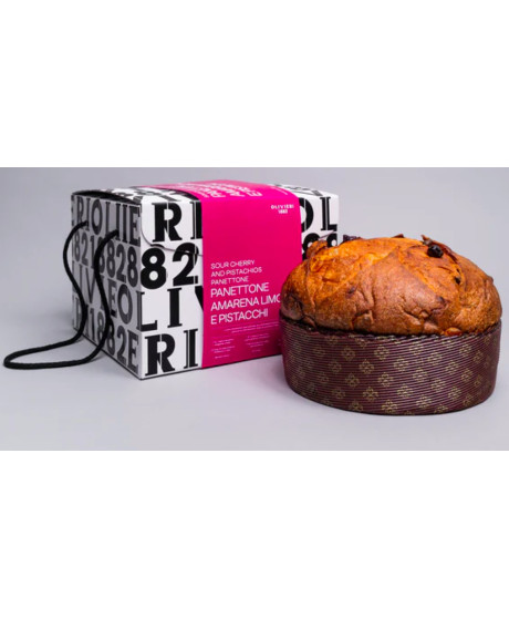 Olivieri - Cherry, Lemon and pistachios Panettone - 750g