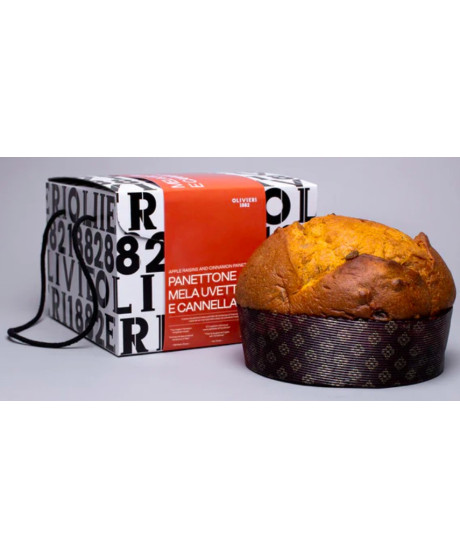 Olivieri - Panettone Mela, Uvetta e Cannella - 750g Olivieri - Panettone Mela, Uvetta e Cannella - 750g