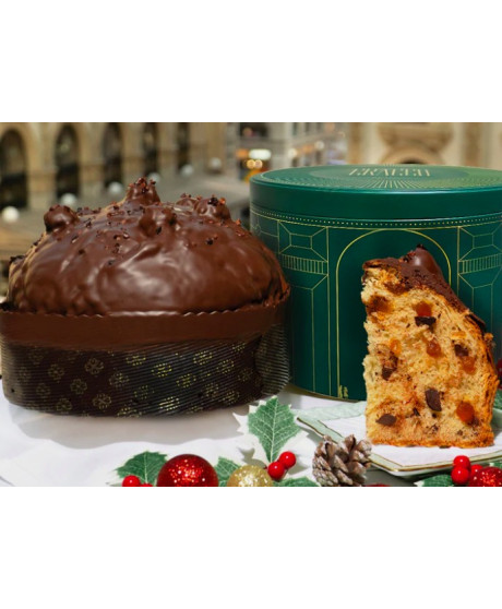 Carlo Cracco - Super Panettone Pistachio and Chocolate - Tin Box - 1000g Carlo Cracco - Super Panettone Pistachio and Chocolate - Tin Box - 1000g