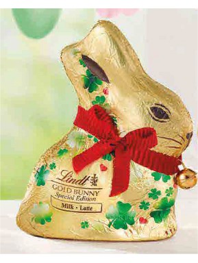 3 Gold Bunny X 100g - Milk Chocolate - four-leaf clover