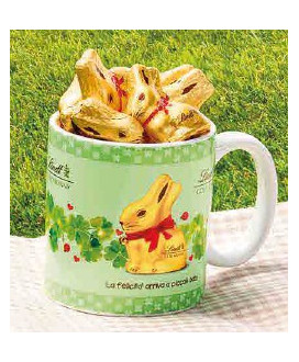 Lindt - Gold Bunny - four-leaf clover Mug - 100g