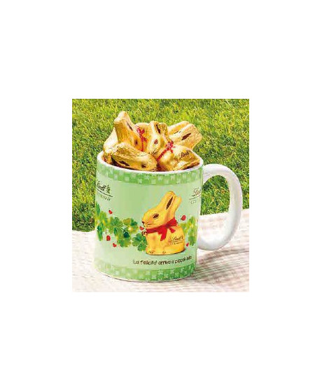 Lindt - Gold Bunny - four-leaf clover Mug - 100g