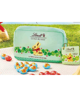 Online sales Pochette Lindt Gold Bunny, with little bunnies and eggs. Shop online Bunnies, Bunny in a gift box. Best price onli