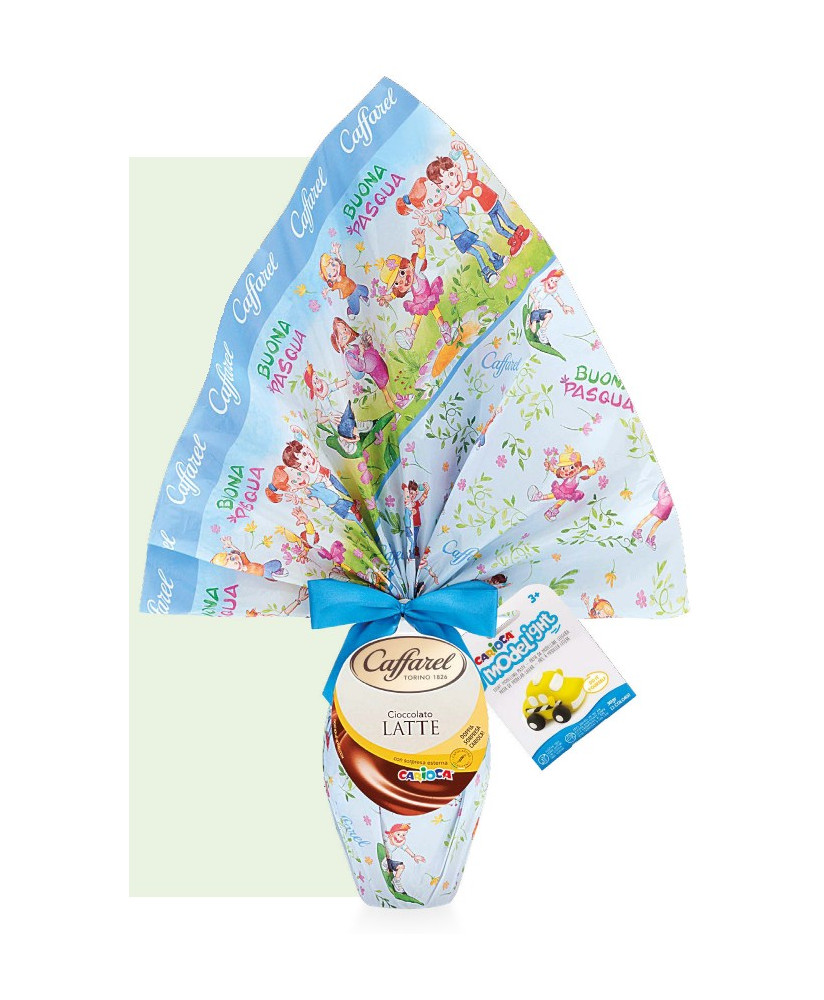 Vendita online Uova Caffarel al latte con sorpresa da maschio. Shop on line uovo Caffarel per bambino al latte, con doppia sorpr