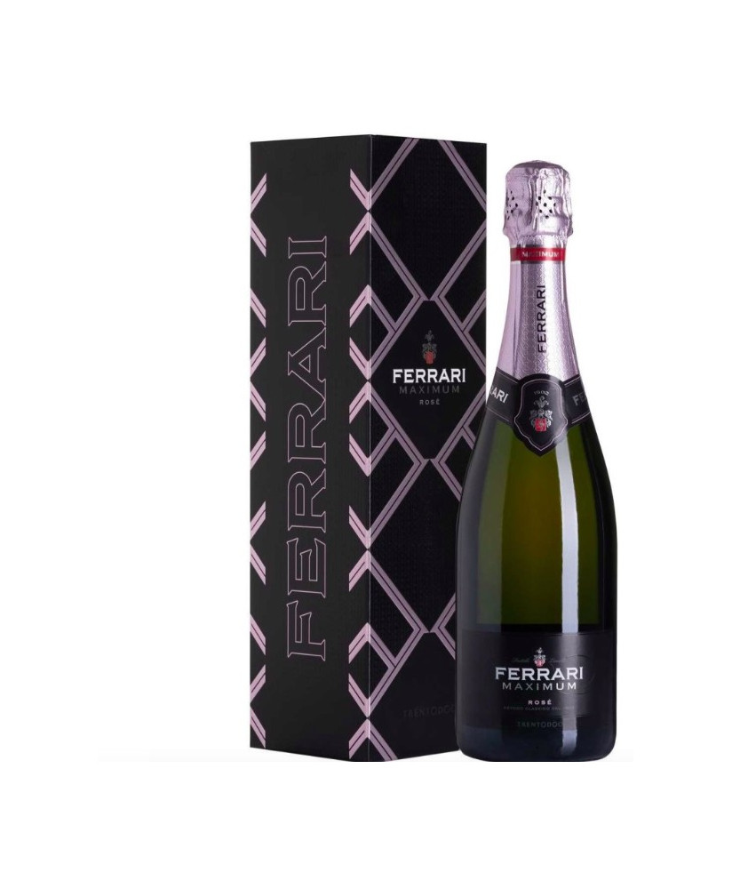 Vendita online Ferrari Maximum Rose'. Shop on line Ferrari Maximum Rosé Trento Doc, vino rosato frizzante