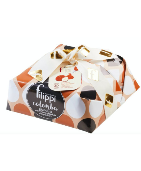 FILIPPI - COLOMBA ALLA GIANDUIA CON CREMA ALLA GIANDUIA DA SPALMARE - 750g FILIPPI - COLOMBA ALLA GIANDUIA CON CREMA ALLA GIANDUIA DA SPALMARE - 750g