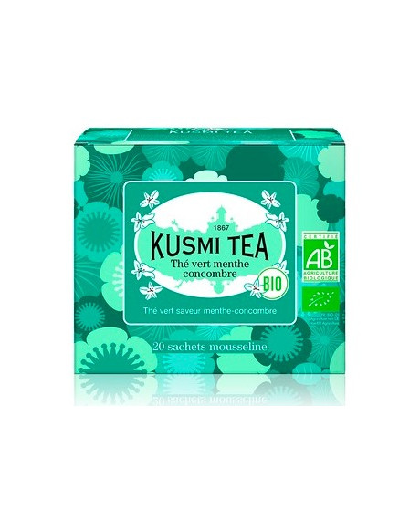 Kusmi Tea - Tè verde alla menta e cetriolo - Bio - 20 Filtri - 40g