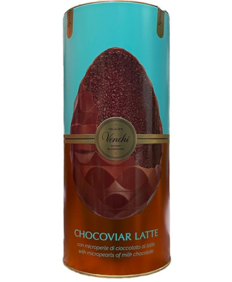 Venchi - Uovo Chocoviar latte in cilindro di metallo - 350g