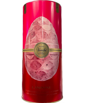 Venchi - Uovo al lampone e Nibs in cilindro di metallo - 350g