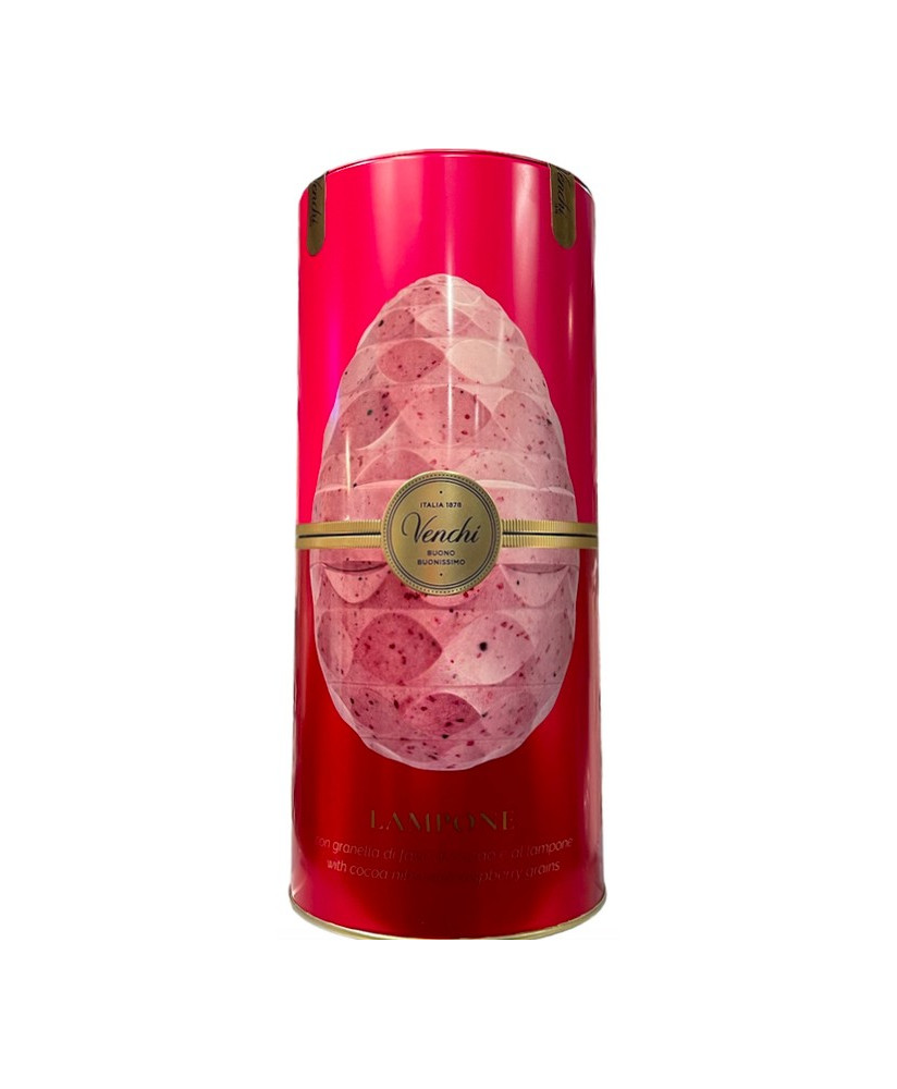 Venchi - Uovo al lampone e Nibs in cilindro di metallo - 350g