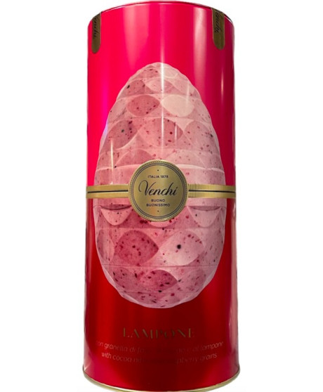 Venchi - Uovo al lampone e Nibs in cilindro di metallo - 350g