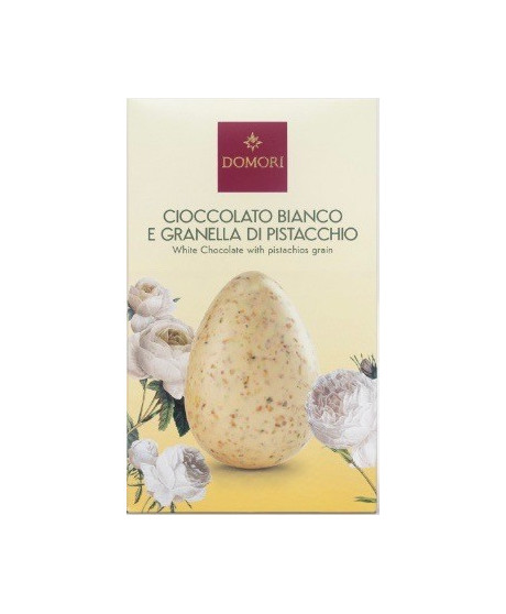 Domori - Uovo di Cioccolato Bianco e Pistacchi - 200g Domori - Uovo di Cioccolato Bianco e Pistacchi - 200g