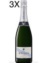 (3 BOTTIGLIE) De Venoge - Cordon Bleu Brut - Champagne - 75cl