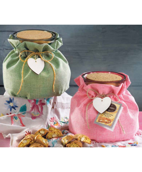 Flamigni - Cantuccini with almonds - Glass Jar - 200g Flamigni - Cantuccini with almonds - Glass Jar - 200g