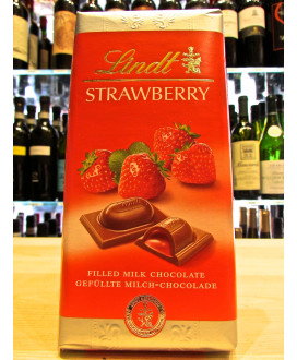 Vendita online tavolette di cioccolato Lindt & Sprüngli al latte ripieno di fragole. Shop on line tavolette di cioccolato Lindt 