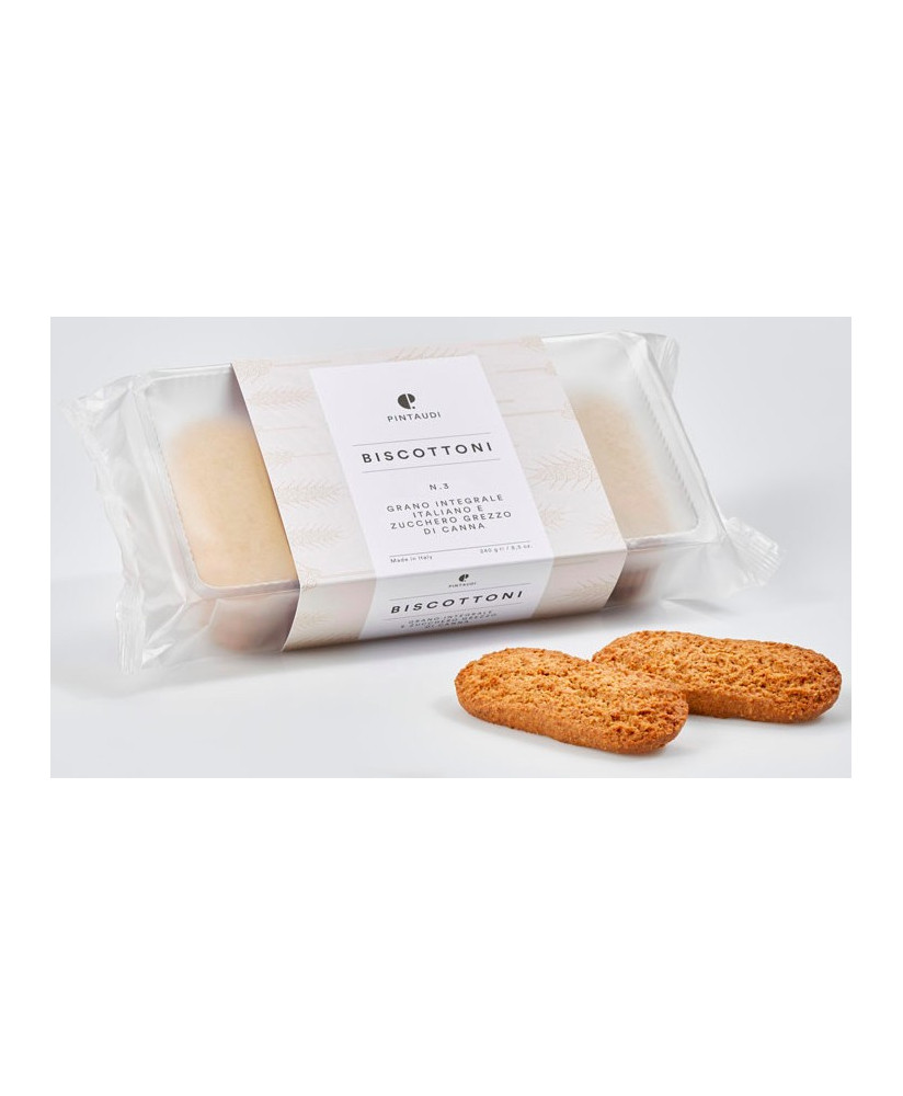 Pintaudi - Biscottoni n. 3 - Grano integrale italiano e zucchero grezzo di canna - 240g