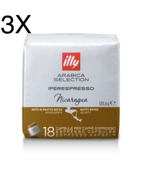 (3 PACKS) Illy Monoarabica Nicaragua - 54 Capsule