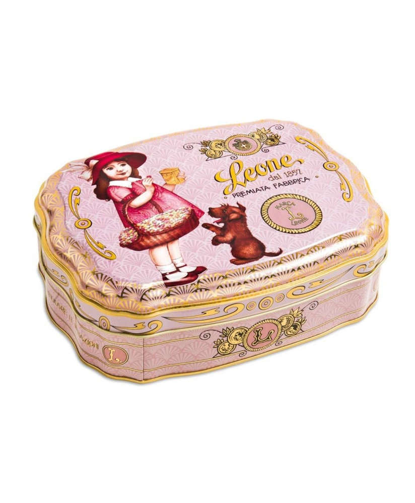 Pastiglie Leone - Gelatine di frutta - Latta Liberty Rosa - 200g