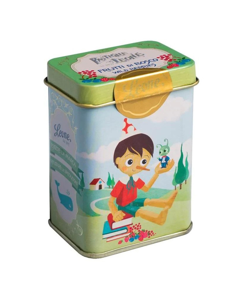 Pastiglie Leone - Pastiglie ai Frutti di Bosco - Latta Pinocchio - 45g