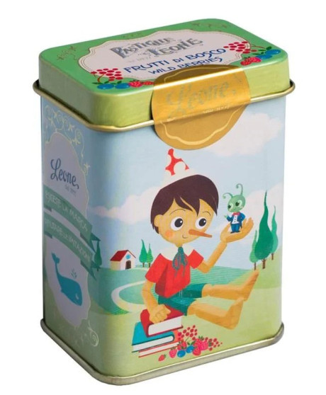 Pastiglie Leone - Wild Berries Pastilles - Pinocchio Tin Box - 45g Pastiglie Leone - Wild Berries Pastilles - Pinocchio Tin Box - 45g