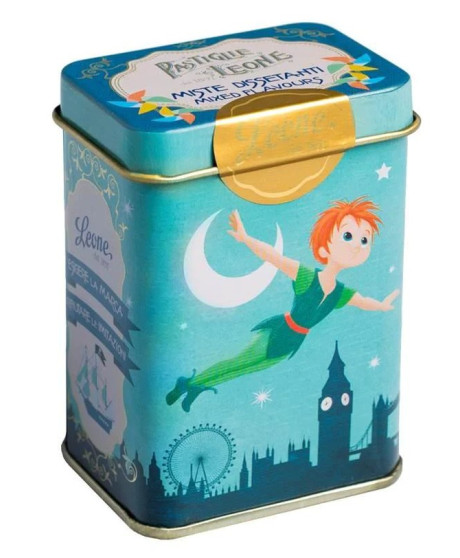 Pastiglie Leone - Pastiglie miste dissetanti - Latta Peter Pan - 45g Pastiglie Leone - Pastiglie miste dissetanti - Latta Peter Pan - 45g