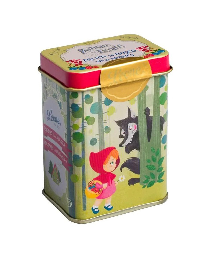 Pastiglie Leone - Pastiglie ai Frutti di Bosco - Latta Cappuccetto Rosso - 45g